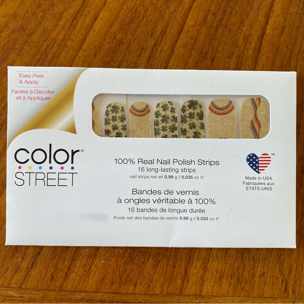 4/$25 Color Street Clover the Top Shamrock Nail Polish Strips NWT